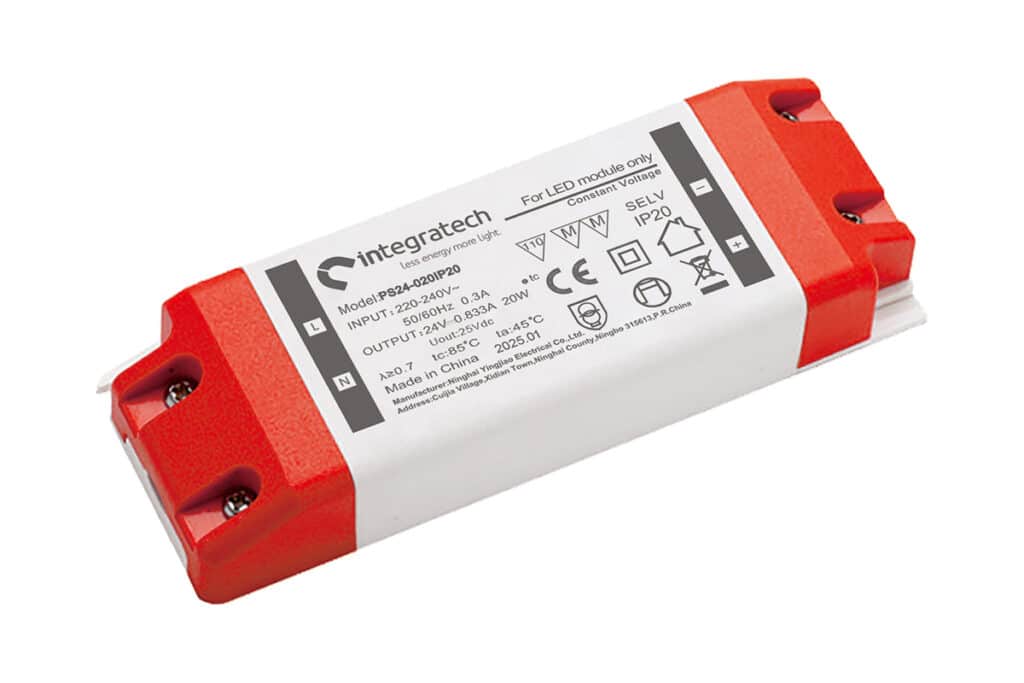 LED driver met specificaties en labels