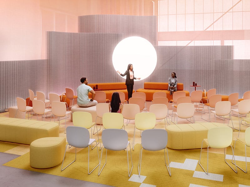 Tijdens de Workplace Design Show in Hal 5 van de RAI Amsterdam ontdekken bezoekers zintuiglijke ruimtes in iedere hoek (5 en 6 november 2025) 2