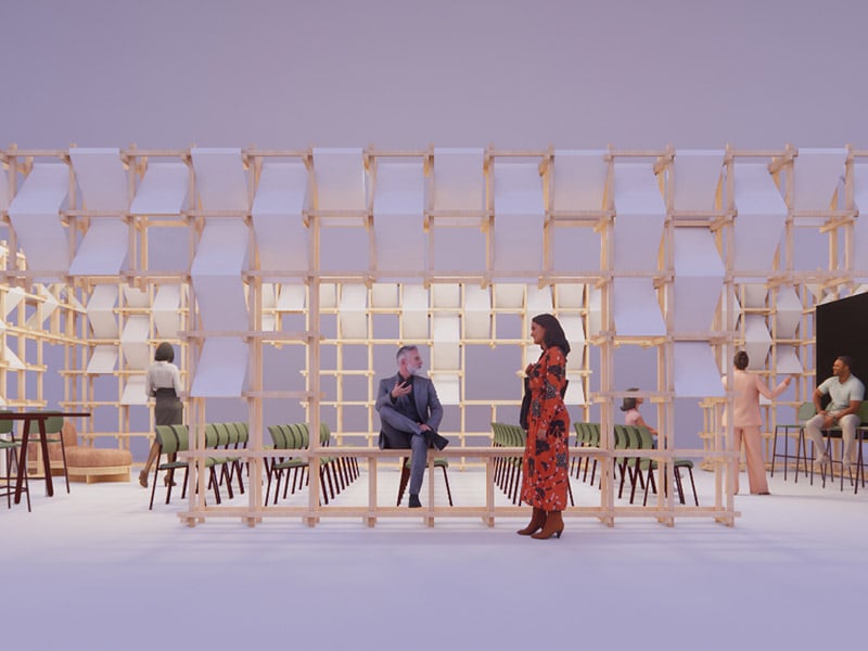 Tijdens de Workplace Design Show in Hal 5 van de RAI Amsterdam ontdekken bezoekers zintuiglijke ruimtes in iedere hoek (5 en 6 november 2025) 1